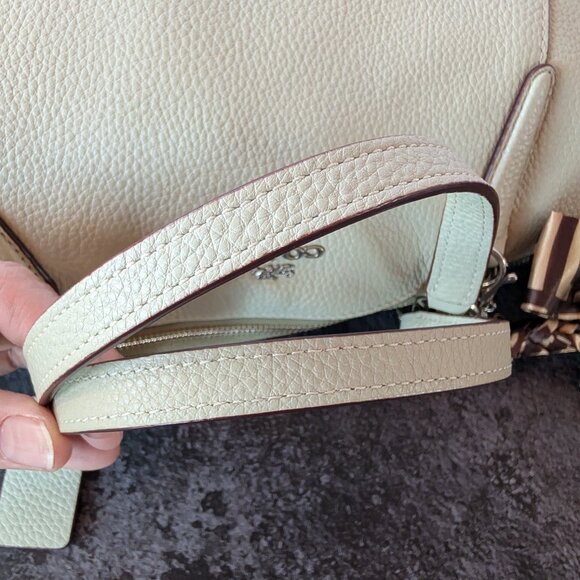 Coach Pebbled Leather Satchel with Strap & Bow Charm F28993 - Picture 5 of 16